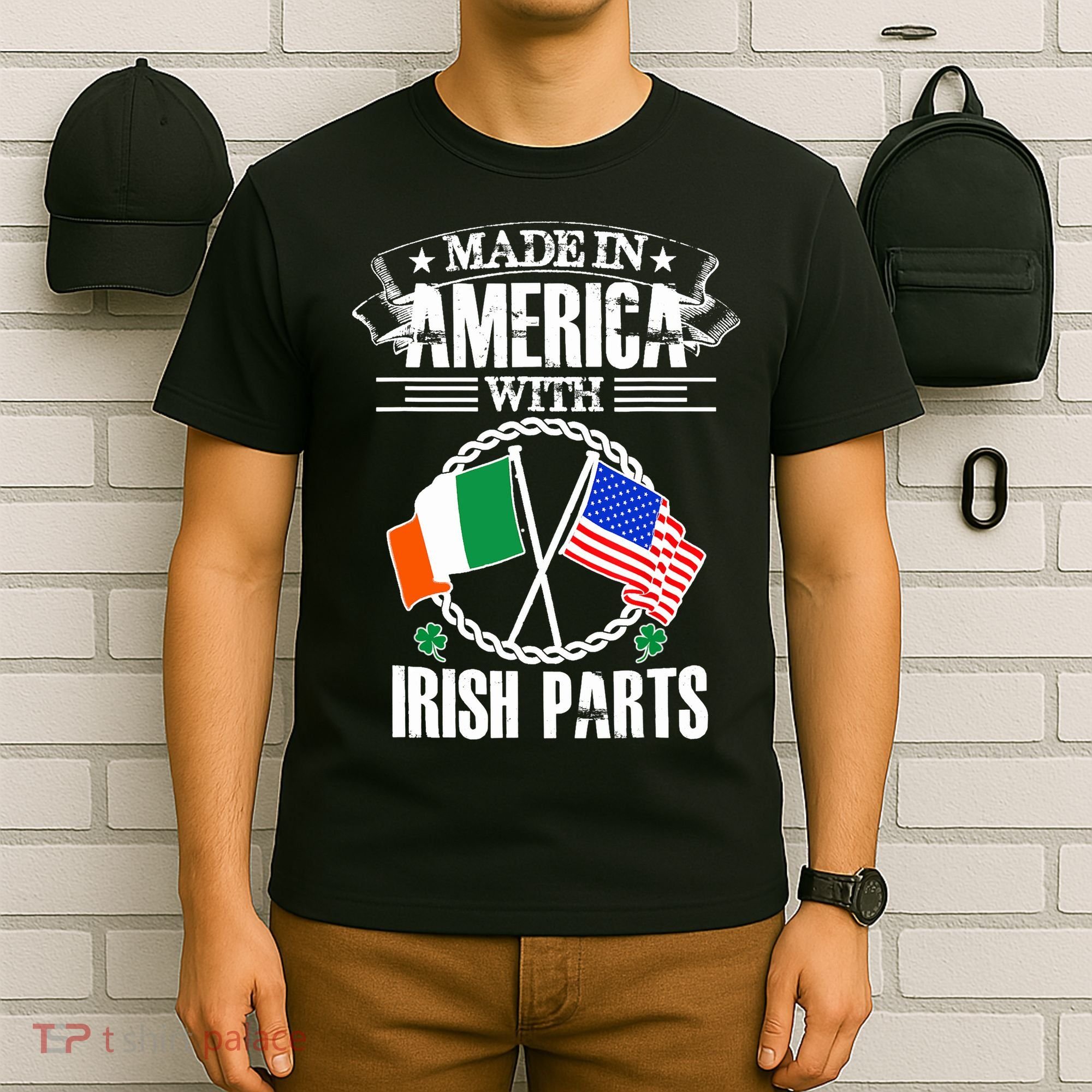 Made in America with Irish Parts Irish Heritage T-Shirt