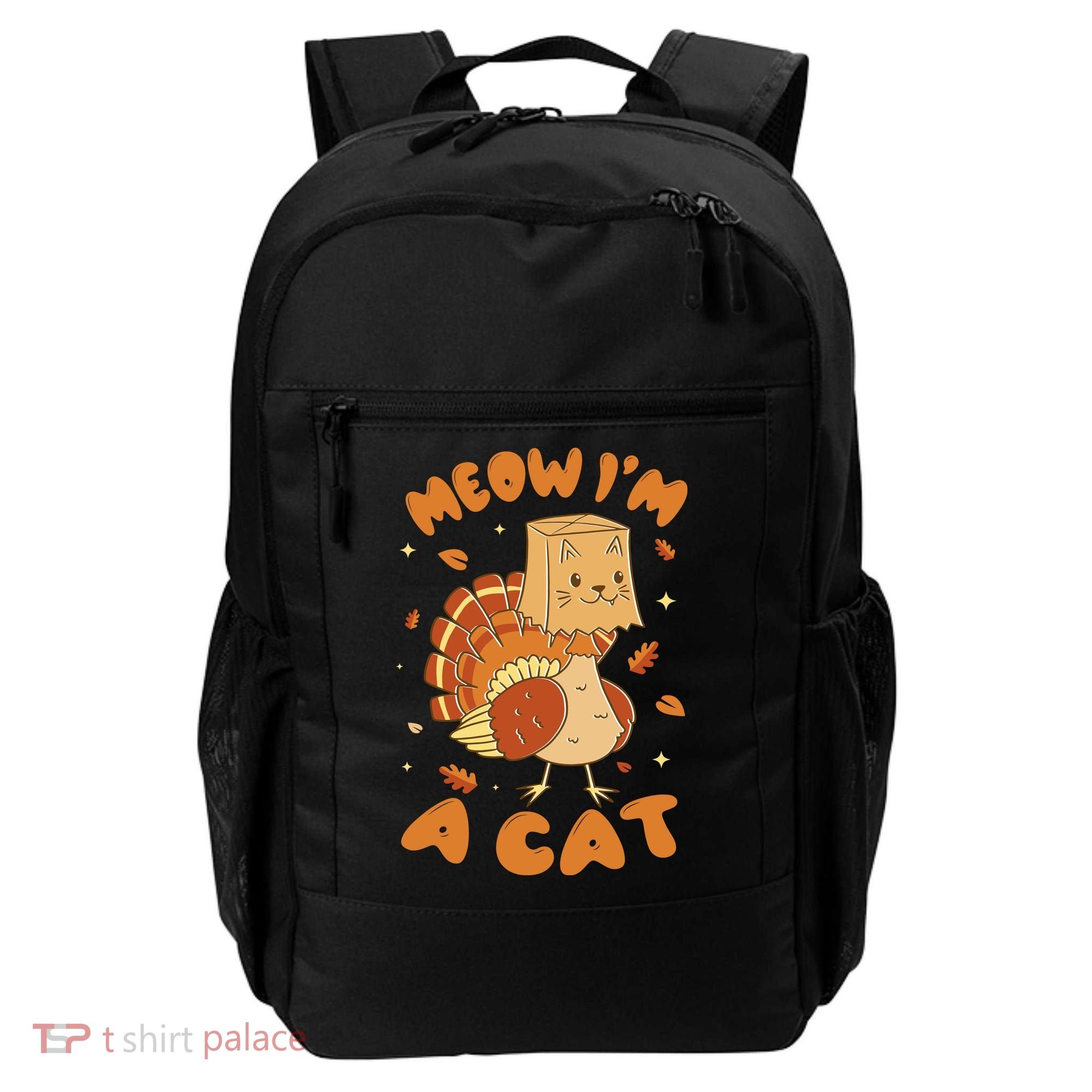 Meow I'm A Cat Funny Turkey Thanksgiving Backpack