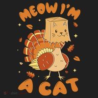 Meow I'm A Cat Funny Turkey Thanksgiving Tumbler thumb 3