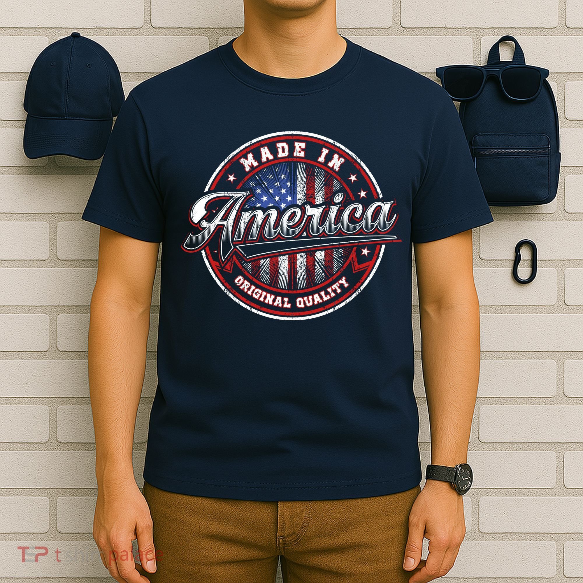 Made In America USA Flag Original Quality T-Shirt