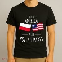 Made In America With Polish Parts Polish American T-Shirt thumb 3