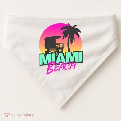 Miami Beach USA-Made Doggie Bandana