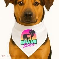 Miami Beach USA-Made Doggie Bandana thumb 1