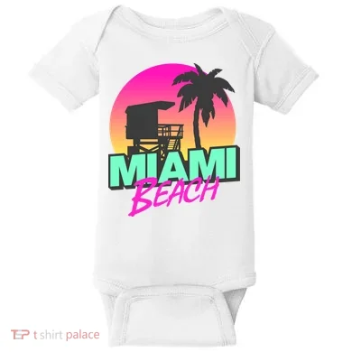 Miami Beach Baby Bodysuit