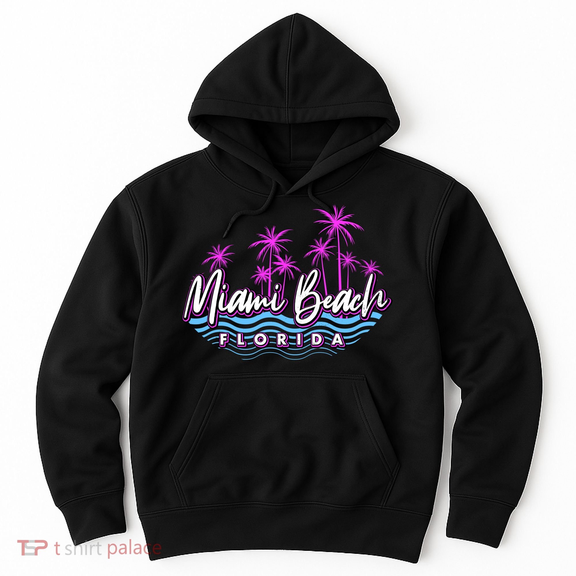 Miami Beach Florida Neon Hoodie