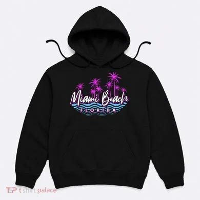 Miami Beach Florida Neon Hoodie