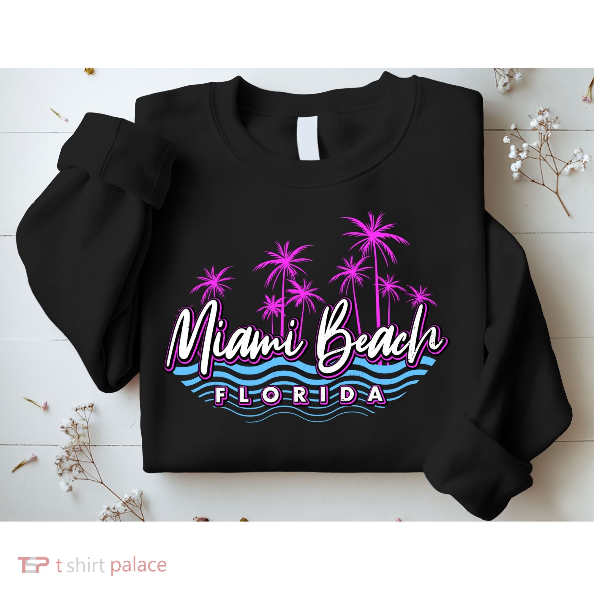 Miami Beach Florida Neon Sweatshirt