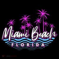 Miami Beach Florida Neon Backpack thumb 2