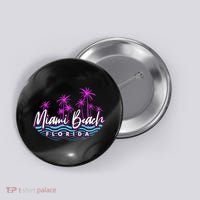Miami Beach Florida Neon Button thumb 0