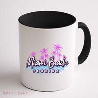Miami Beach Florida Neon Coffee Mug thumb 1