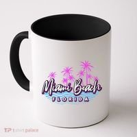 Miami Beach Florida Neon Coffee Mug thumb 0