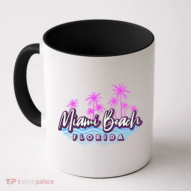 Miami Beach Florida Neon Coffee Mug