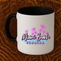 Miami Beach Florida Neon Coffee Mug thumb 2