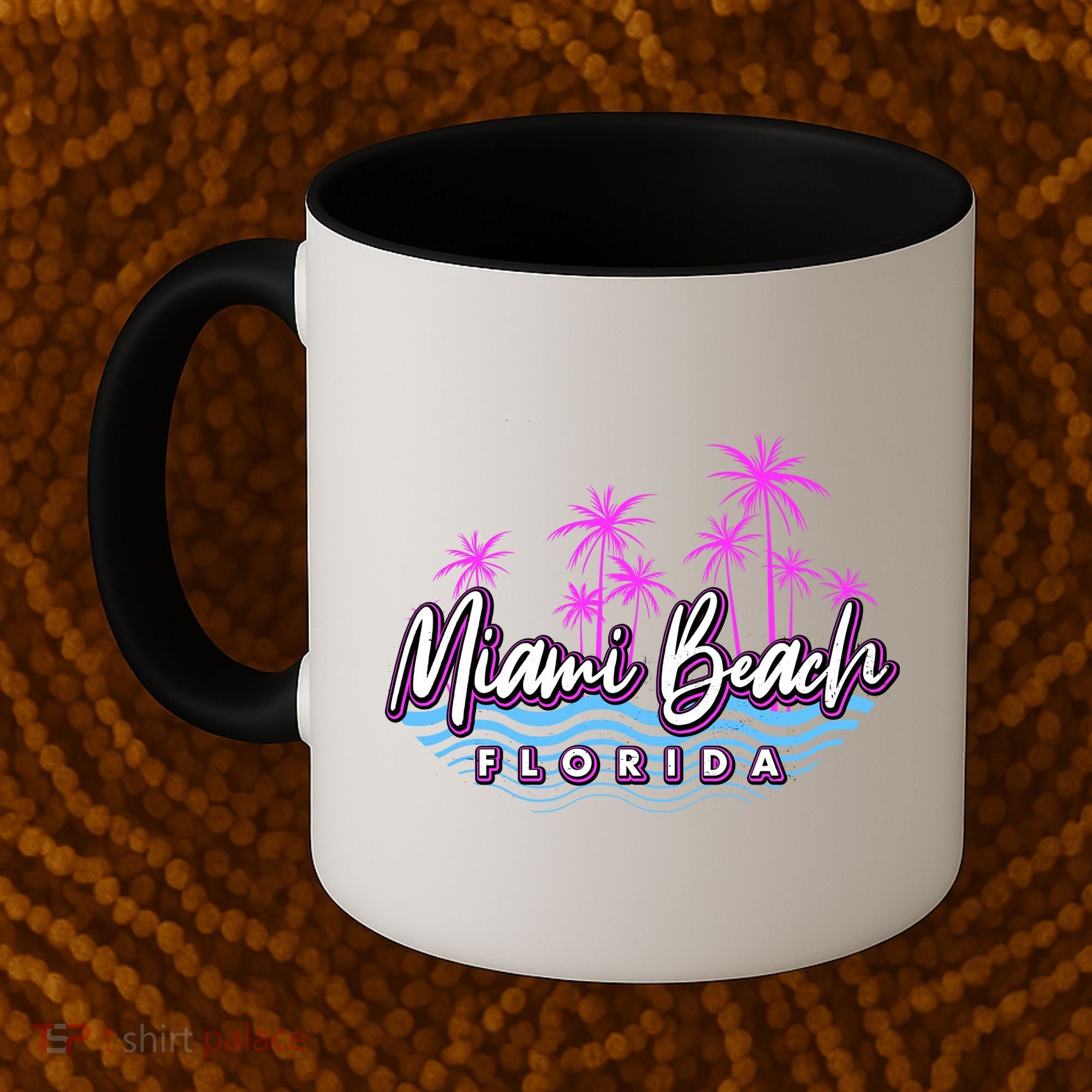 Miami Beach Florida Neon Coffee Mug