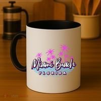 Miami Beach Florida Neon Coffee Mug thumb 4