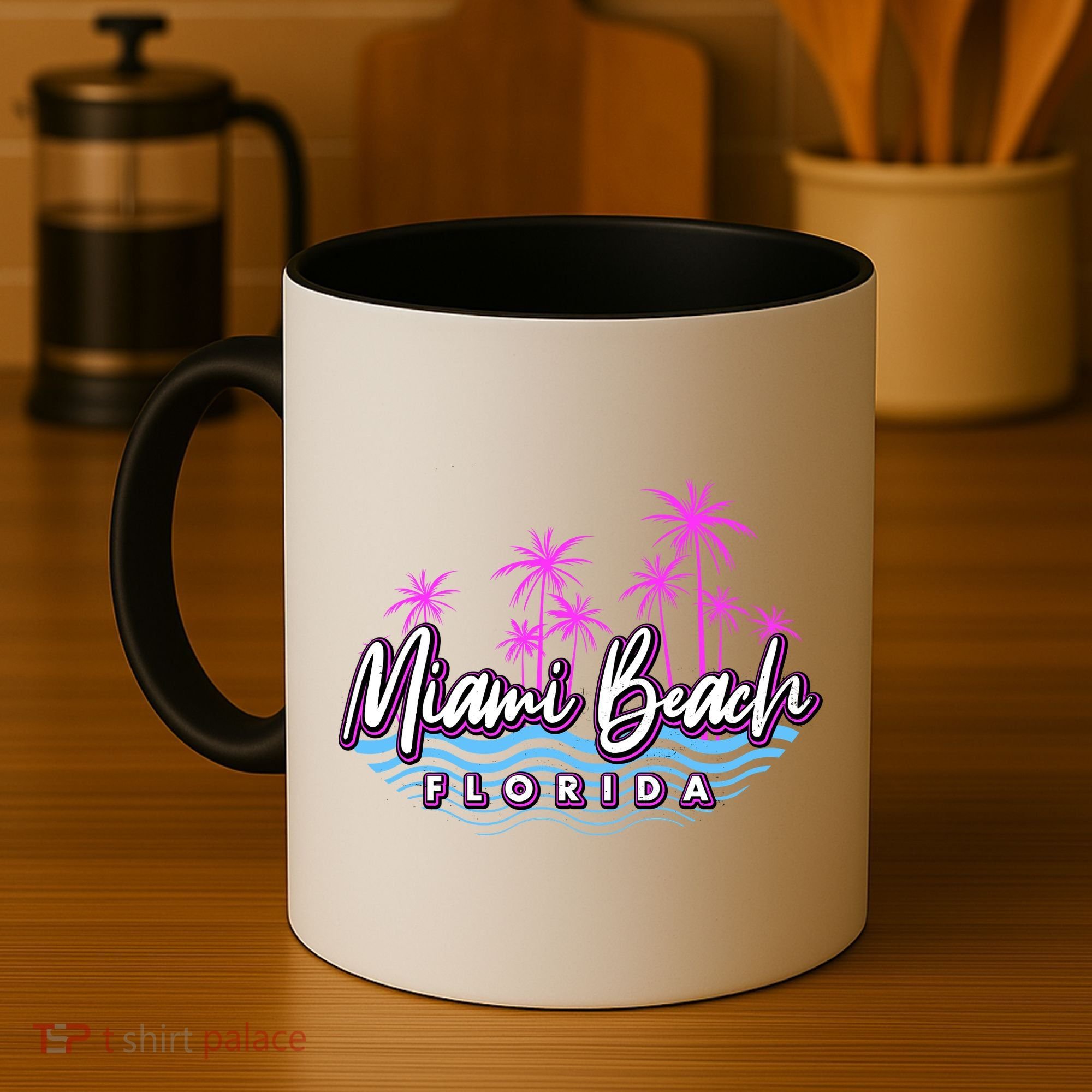 Miami Beach Florida Neon Coffee Mug