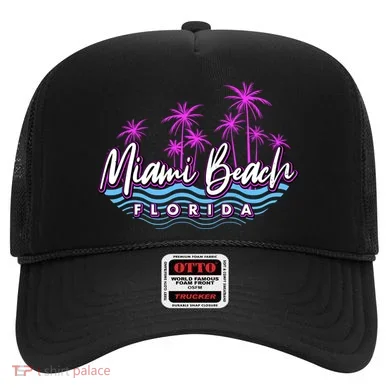 Miami Beach Florida Neon Hat