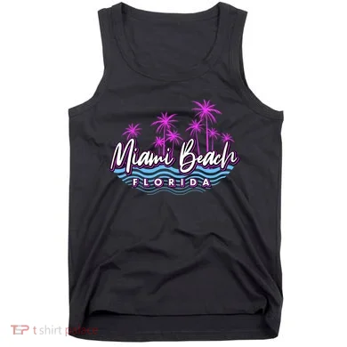 Miami Beach Florida Neon Tank Top