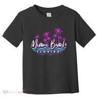 Miami Beach Florida Neon Toddler T-Shirt thumb 0