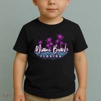 Miami Beach Florida Neon Toddler T-Shirt thumb 2
