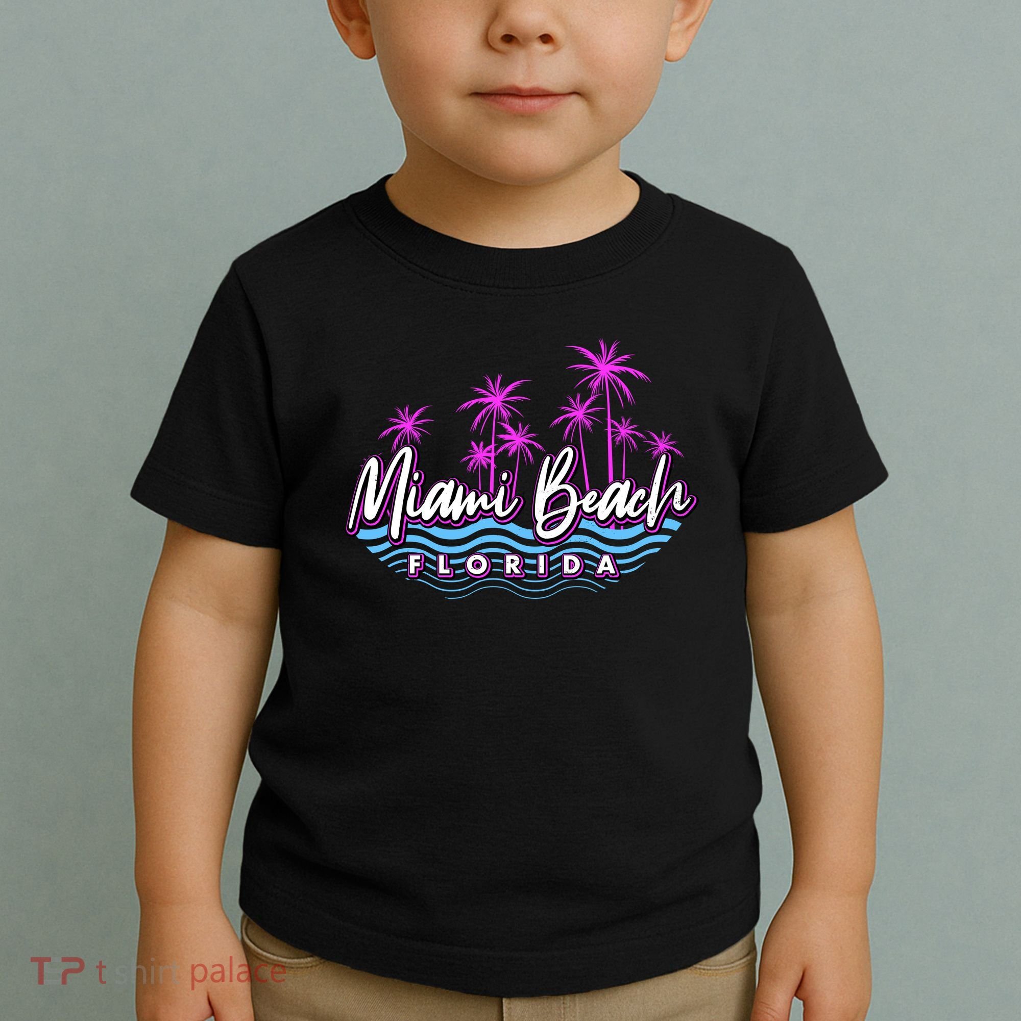 Miami Beach Florida Neon Toddler T-Shirt