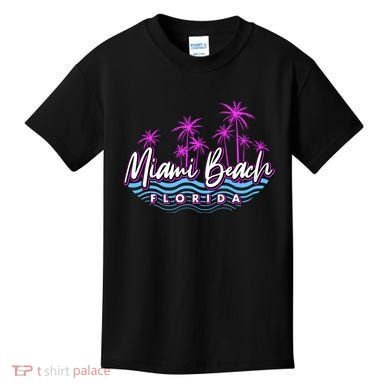Miami Beach Florida Neon Kids T-Shirt