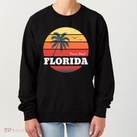 Miami Beach Florida Retro Circle Women's Sweatshirt thumb 0
