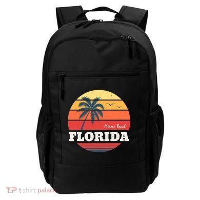 Miami Beach Florida Retro Circle Backpack