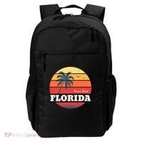 Miami Beach Florida Retro Circle Backpack thumb 0