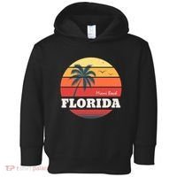 Miami Beach Florida Retro Circle Toddler Hoodie thumb 0