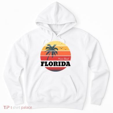 Miami Beach Florida Retro Circle Hoodie