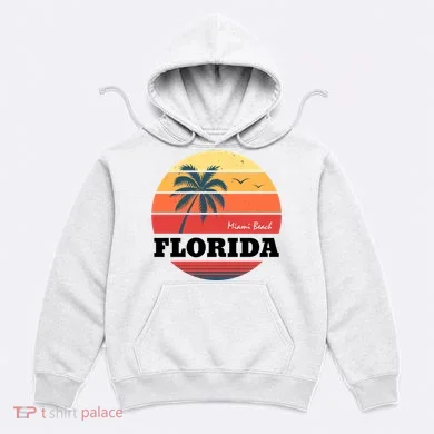 Miami Beach Florida Retro Circle Hoodie