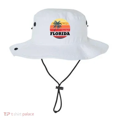 Miami Beach Florida Retro Circle Bucket Hat