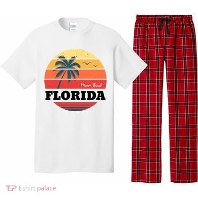 Miami Beach Florida Retro Circle Pajama Set