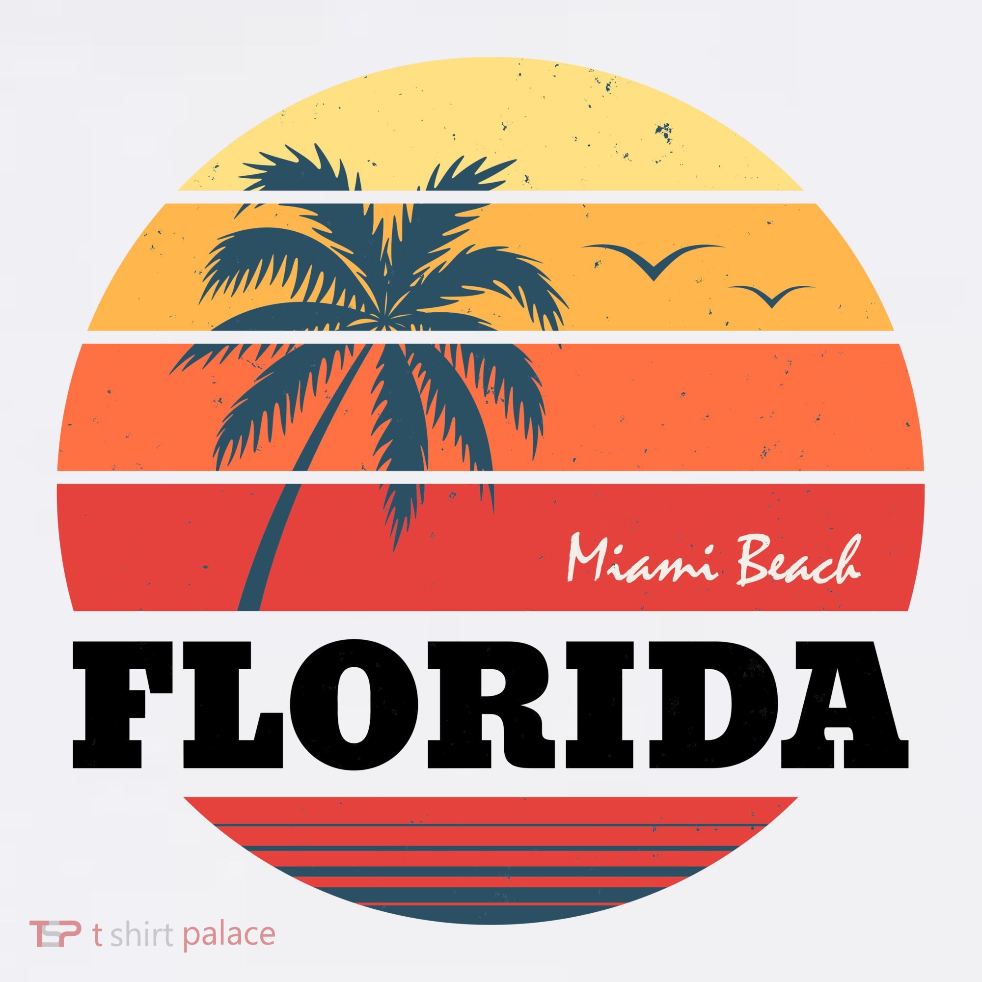 Miami Beach Florida Retro Circle Pajama Set