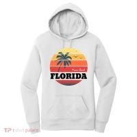 Miami Beach Florida Retro Circle Women's Hoodie thumb 0