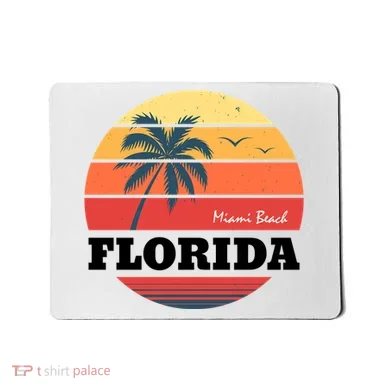 Miami Beach Florida Retro Circle Mousepad