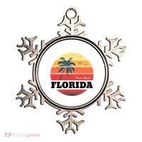 Miami Beach Florida Retro Circle Ornament thumb 0