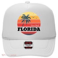 Miami Beach Florida Retro Circle Hat thumb 0