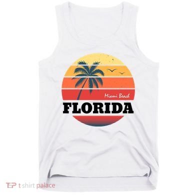 Miami Beach Florida Retro Circle Tank Top