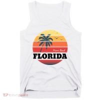 Miami Beach Florida Retro Circle Tank Top thumb 0