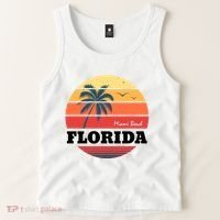 Miami Beach Florida Retro Circle Tank Top thumb 2