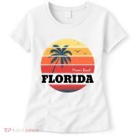 Miami Beach Florida Retro Circle Women's T-Shirt thumb 0