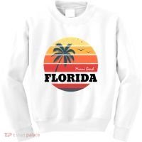 Miami Beach Florida Retro Circle Kids Sweatshirt thumb 0