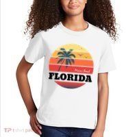 Miami Beach Florida Retro Circle Kids T-Shirt thumb 2