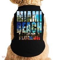 Miami Beach Florida Retro City Logo Doggie Tank thumb 0
