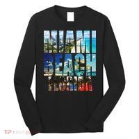 Miami Beach Florida Retro City Logo Long Sleeve Shirt thumb 0