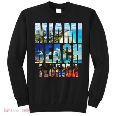 Miami Beach Florida Retro City Logo Sweatshirt