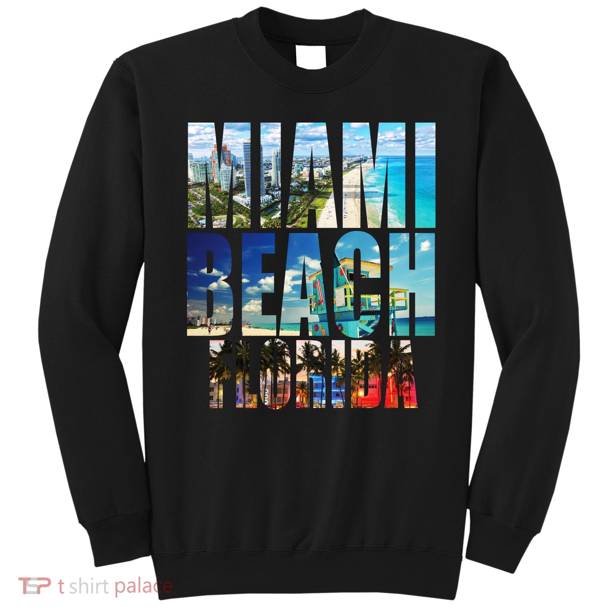Miami Beach Florida Retro City Logo Sweatshirt