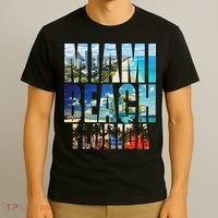Miami Beach Florida Retro City Logo T-Shirt thumb 3